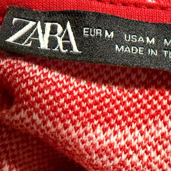 ZARA Red/White Knit Dress - Picture 2 of 3